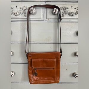 Giani Bernini Brown Leather Crossbody Bag